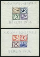 Dt. Reich Bl. 5/6 *, 1936, Blockpaar Olympische Spiele, Falzreste Im Rand, Pracht, Mi. 100.- - Oblitérés