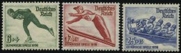 Dt. Reich 600-02 **, 1935, Olympische Winterspiele, Prachtsatz, Mi. 65.- - Oblitérés