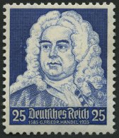Dt. Reich 575I **, 1935, 25 Pf. Händel Mit Abart 1585 Statt 1685, Pracht, Mi. 70.- - Gebraucht