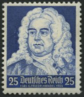 Dt. Reich 575I **, 1935, 25 Pf. Händel Mit Abart 1585 Statt 1685, Pracht, Mi. 70.- - Usados