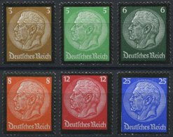 Dt. Reich 548-53 **, 1934, Hindenburg-Trauer, Prachtsatz, Mi. 150.- - Gebraucht