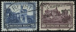 Dt. Reich 477/8 O, 1932, 25 Und 40 Pf. Nothilfe, 2 Prachtwerte, Mi. 109.- - Usados
