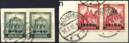 Dt. Reich 463/4 Paar BrfStk, 1932, Nothilfe In Waagerechten Paaren, 2 Prachtbriefstücke - Gebraucht