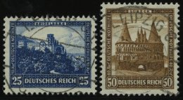 Dt. Reich 461/2 O, 1931, 25 Und 50 Pf. Bauwerke, 2 Prachtwerte, Mi. 140.- - Gebraucht