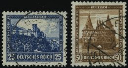 Dt. Reich 461/2 O, 1931, 25 Und 50 Pf. Nothilfe, 2 Prachtwerte, Gepr. D. Schlegel, Mi. 140.- - Gebraucht