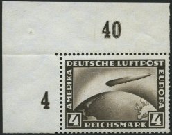 Dt. Reich 424 **, 1928, 4 RM Graf Zeppelin, Pracht, Mi. 130.- - Gebraucht
