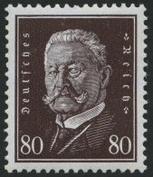 Dt. Reich 422 **, 1928, 80 Pf. Hindenburg, Normale Zähnung, Pracht, Mi. 340.- - Used Stamps