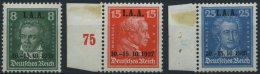 Dt. Reich 407-09 **, 1927, I.A.A., Satz Feinst/Pracht, Mi. 240.- - Used Stamps