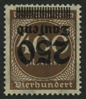 Dt. Reich 294K *, 1923, 250 Tsd. Auf 400 M. Dunkelorangebraun, Kopfstehender Aufdruck, Falzrest, Pracht - Sonstige & Ohne Zuordnung