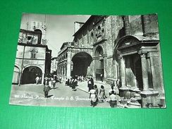 Cartolina Ascoli Piceno - Tempio Di S. Francesco E Loggia Dei Mercanti 1955 Ca - Ascoli Piceno