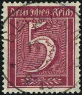 Dt. Reich 177 O, 1922, 5 Pf. Lilakarmin, Wz. 2, Pracht, Gepr. Peschl, Fotobefund Tworek, Mi. 260.- - Gebraucht