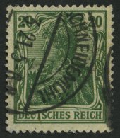 Dt. Reich 143c O, 1920, 20 Pf. Dunkelblaugrün, Normale Zähnung, Pracht, Gepr. Zenker, Mi. 130.- - Usados