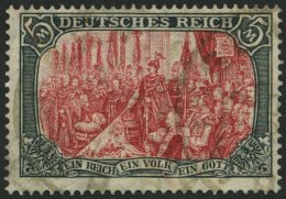 Dt. Reich 97AII O, 1916, 5 M. Kriegsdruck, Gezähnt A, Pracht, Gepr. Jäschke-L., Mi. 130.- - Used Stamps