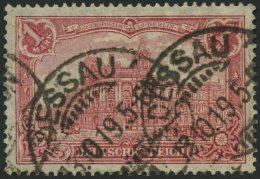 Dt. Reich 94AII O, 1918, 1 M. Kriegsdruck, Gezähnt A, üblich Gezähnt, Pracht, Gepr. Jäschke-L., Mi. - Usados