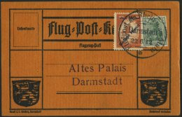Dt. Reich IV BRIEF, 1912, 1 M. Auf 10 Pf. Gelber Hund Auf Karte Mit Sonderstempel Darmstadt 22.6.12, Pracht - Used Stamps