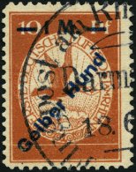 Dt. Reich IV O, 1912, 1 M. Auf 10 Pf. Gelber Hund, Pracht, Mi. 200.- - Used Stamps