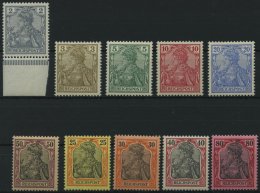 Dt. Reich 53-62 **, 1900, 2 - 80 Pf. Reichspost, Postfrischer Prachtsatz, Gepr. Drahn Und Fotoattest Jäschke-L., Mi - Other & Unclassified