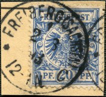 Dt. Reich 48c BrfStk, 1891, 20 Pf. Preußischblau, Stempel FREIBERG (SACHSEN), Prachtbriefstück, Kurzbefund Wi - Other & Unclassified