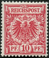 Dt. Reich 47ea **, 1899, 10 Pf. Braunrot, Gelblichorange Quarzend, Postfrisch, Pracht, RR!, Gepr. Zenker Und Fotoattest - Other & Unclassified