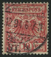 Dt. Reich 47cI O, 1893, 10 Pf. Bräunlichrot Mit Plattenfehler T Von Reichspost Mit Querbalken, Pracht, Gepr. Starau - Autres & Non Classés