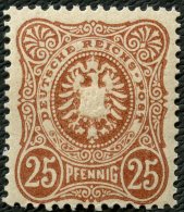 Dt. Reich 43c **, 1887, 25 Pf. Orangebraun, Postfrisch, Pracht, Kurzbefund Wiegand, Mi. 100.- - Autres & Non Classés