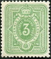 Dt. Reich 39Ib **, 1880, 3 Pf. Gelblichgrün Frühauflage, Postfrisch, Pracht, Fotobefund Wiegand, Mi. 300.- - Sonstige & Ohne Zuordnung