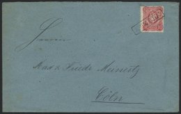 Dt. Reich 33a BRIEF, 1875, 10 Pfe. Karmin, üblich Gezähnt, Auf Brief Mit R1 STEELE, Rückseitiger R3 STEEL - Used Stamps