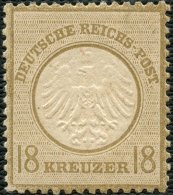 Dt. Reich 11 **, 1872, 18 Kr. Ockerbraun, Postfrisches Prachtstück, R!, Fotoattest Sommer, Mi. 4500.- - Otros & Sin Clasificación