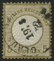 Dt. Reich 6 O, 1872, 5 Gr. Ockerbraun, K1 CLAUSTHAL, Pracht, Gepr. Krug, Mi. 120.- - Sonstige & Ohne Zuordnung