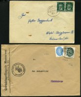 BAHNPOST Wesermünde-Bederkesa (Zug 149 Und 920), 1928 Und 1932, 2 Briefe Feinst - Máquinas Franqueo (EMA)