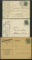 BAHNPOST Hamburg-Tönning (Zug 1012, 1067 Und 1910), 1915-23, 3 Karten Meist Pracht - Franking Machines (EMA)