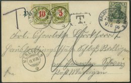 BAHNPOST DR 85 BRIEF, Halberstadt-Tanne (Zug 5) Auf Ansichtskarte (Schloss Blankenburg A.H.)von 1906 Nach Merligen/Schwe - Franking Machines (EMA)