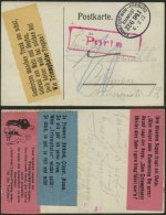 BAHNPOST Frankfurt-Freiburg (Zug 941) Auf Ansichtskarte (Triumphator-Tropfen) Von 1913 Nach Bremen Mit Nachporto, Pracht - Maschinenstempel (EMA)