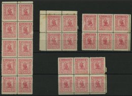 ALTENBURG 13 *, 1897, 5 Pf. Hellrot Frauengestalt, 26x (10er-, 6er- Und 4er Block) Feinst/Pracht - Correos Privados & Locales