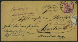 WÜRTTEMBERG 46 BRIEF, 1875,10 Pf. Rot Auf Amtlich Geöffnetem Brief Mit Retourverschlußmarke Und Vermerke - Autres & Non Classés