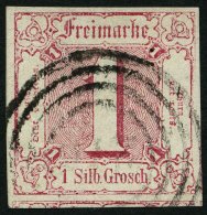 THURN Und TAXIS 29 O, 1863, 1 Gr. Karminrot, Allseits Riesenrandig, Pracht - Other & Unclassified