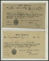 SACHSEN 1827-1866, Kleine Sammlung Von 10 Postscheinen Und Einer Postanweisung, Pracht - Vorphilatelie