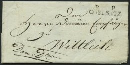 PREUSSEN 1814, PP COBLENZ, L2, Aptierter Departmentstempel Auf Brief Nach Wittlich, Pracht - Vorphilatelie