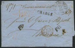 HAMBURG - THURN UND TAXISCHES O.P.A. 1858, HAMBURG TH & T, K1 Auf Reco-Brief Nach Bordeaux, Diverse Nebenstpl., Mit - Prephilately