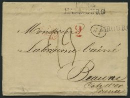 HAMBURG - THURN UND TAXISCHES O.P.A. 1840, TT.R.4. HAMBOURG, L2 Auf Brief Nach Beaune/Cote D`ivor, Rote Unterstrichene 9 - Prephilately