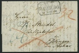 HAMBURG - THURN UND TAXISCHES O.P.A. 1830, T.T. HAMBURG, R3 Auf Forwarded-Letter Von London Nach Elstingen Am Neckar, Pr - Vorphilatelie