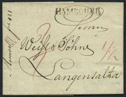 HAMBURG VORPHILA 1818, HAMBOURG, L1 Auf Brief Nach Langensalza, Pracht - Otros & Sin Clasificación