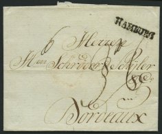 HAMBURG VORPHILA 1785, HAMBURG, L1 Auf Brief Nach Bordeaux, Pracht - Otros & Sin Clasificación