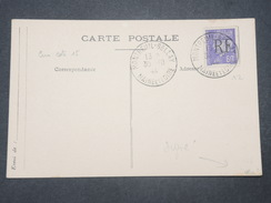 FRANCE - Surcharge De Montreuil Bellay Sur Carte En 1944 , Signé Calves - L 9549 - Libération