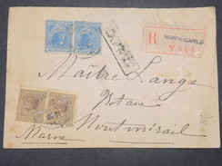 MONACO - Enveloppe En Recommandé De Monte Carlo En 1927 Pour La France , Affranchissement Plaisant - L 9556 - Storia Postale