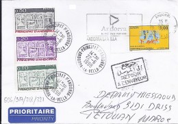 TP N°504 + 317/318/321 SUR LETTRE DU 22.6.98 POUR LE MAROC - Lettres & Documents