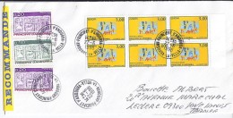 TP N°504x6 (+317/318x2)  SUR LETTRE RECOMMANDEE DU 22.6.98 POUR LA FRANCE - Covers & Documents