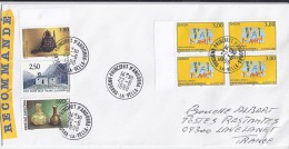 TP N°504x4 (+400/404/475)  SUR LETTRE RECOMMANDEE DU 22.6.98 POUR LA FRANCE+POSTE RESTANTE - Lettres & Documents