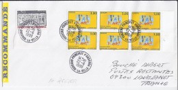 TP N°504x6 (+321)  SUR LETTRE RECOMMANDEE DU 22.6.98 POUR LA FRANCE+POSTE RESTANTE - Briefe U. Dokumente