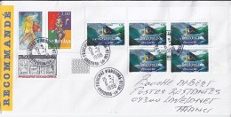 TP N°505x5 (+321/497/503)  SUR LETTRE RECOMMANDEE DU 6.7.98 POUR LA FRANCE + POSTE RESTANTE - Covers & Documents